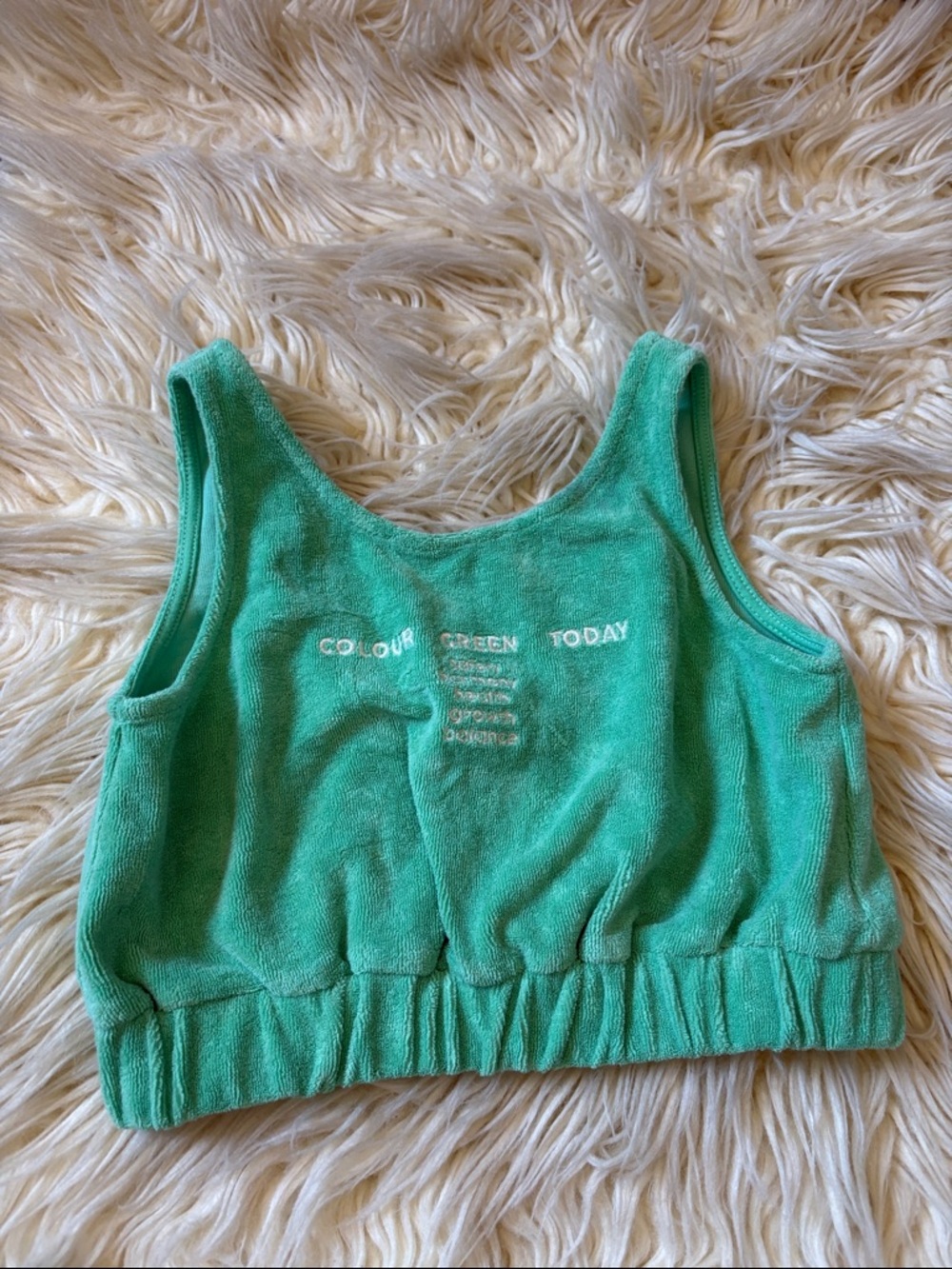 Zara kids girls terry cloth cropped top